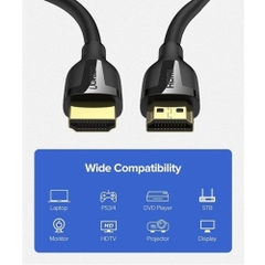 Cáp HDMI 2.0 cao cấp dài 1m 4K@60Hz Ugreen 60438