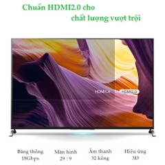 Cáp HDMI 2.0 Carbon Dài 3m 4K@60Hz Ugreen 50109
