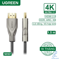 Cáp HDMI 2.0 Carbon Dài 1,5m 4K@60Hz Ugreen 50107