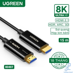 Cáp HDMI 2.1 Sợi quang 15m 8K/60Hz Ugreen 80407