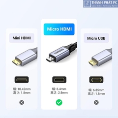Cáp chuyển đổi Micro HDMI to HDMI 8K60Hz dài 2m Ugreen 15517