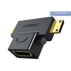 Đầu chuyển đổi 2 in 1 Micro HDMI & Mini HDMI sang HDMI Ugreen 20144