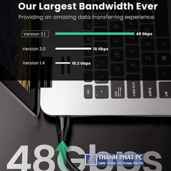 Cáp HDMI 2.1 dài 1,5m Ultra HD 8K@60Hz Ugreen 80402