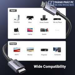 Cáp HDMI 2.1 Cao cấp dài 1m 8K@60Hz 48Gbps Ugreen 25908