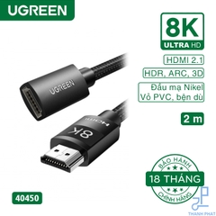 Cáp nối dài HDMI 2.1 dài 2m 8K60Hz Ugreen 40450