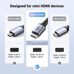 Cáp chuyển đổi Mini HDMI to HDMI dài 1m  8K60Hz Ugreen 15514