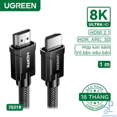 Cáp HDMI 2.1 Cao cấp dài 1m 8K60Hz Ugreen 70319