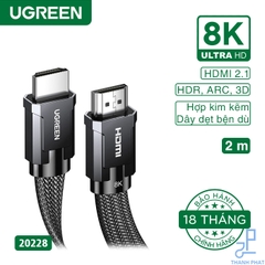 Cáp HDMI 2.1 dẹt dài 2m 8K60Hz Ugreen 20228