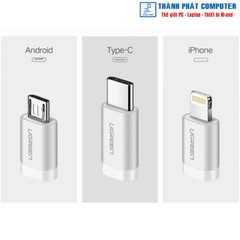 Cáp USB sang Micro/Type-C/Lightning dài 1,5m Ugreen 50203