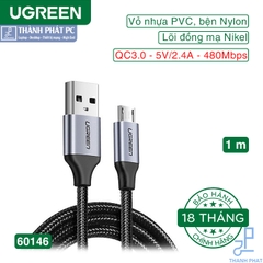 Cáp USB to Micro USB dài 1m bọc dù Ugreen 60146