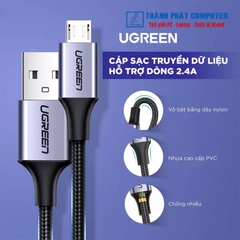 Cáp USB to Micro USB dài 1.5m bọc dù Ugreen 60147