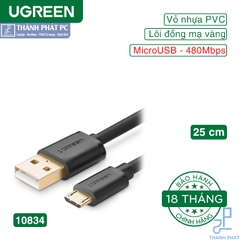 Cáp micro USB dài 25cm Ugreen 10834