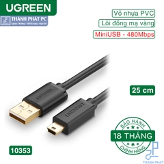 Cáp USB 2.0 to Mini USB 25cm Ugreen 10353