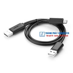 Cáp USB 2.0 to mini USB dài 1m có hỗ trợ nguồn Ugreen 10347