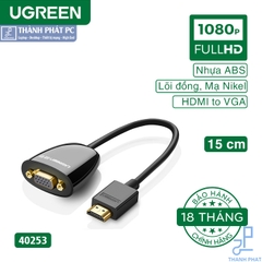 Cáp chuyển đổi HDMI to VGA Ugreen 40253