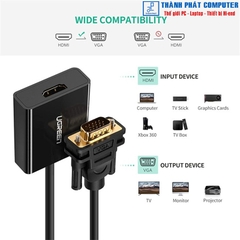 Cáp chuyển đổi HDMI sang VGA có âm thanh Ugreen 20694