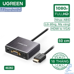 Cáp chuyển đổi HDMI to VGA + Audio SPDIF Ugreen 40282
