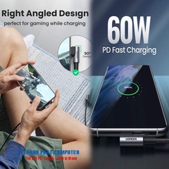 Cáp Type-C hai đầu bẻ góc 90 độ dài 2m Ugreen 70531