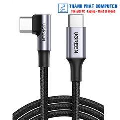Cáp Type-C 100W bẻ góc 90 độ dài 0,5m Ugreen 20582