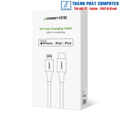 Cáp Type-C to lightning chuẩn MFi dài 1m Ugreen 60759