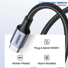 Cáp Type-C PD-60W bọc nylon dài 2m Ugreen 50152