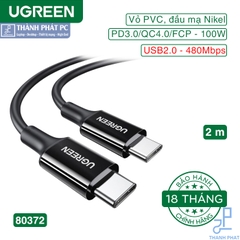 Cáp Type-C PD 100W/5A dài 2m Ugreen 80372