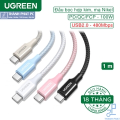 Cáp Type-C 100W dài 1m Ugreen (Nhiều màu)