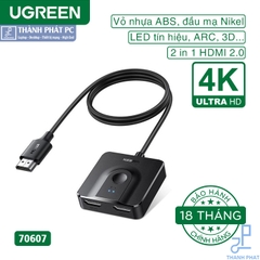 Bộ gộp tín hiệu HDMI 2.0 hai chiều 4K60Hz Ugreen 70607