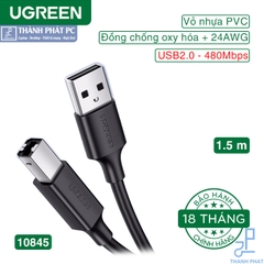 Cáp máy in USB 2.0 dài 1,5m Ugreen 10845