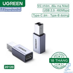 Đầu chuyển đổi USB Type-C âm sang USB Type-B máy in Ugreen 20120