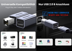Đầu chuyển đổi USB Type-C âm sang USB Type-B máy in Ugreen 20120