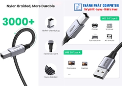 Cáp máy in đầu nhôm bọc dù dài 1m Ugreen 80801