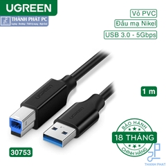 Cáp máy in USB 3.0 AM to BM dài 1m Ugreen 30753