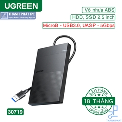 Box ổ cứng 2,5 inch Cáp liền USB 3.0 Ugreen 30719