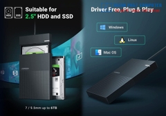 Box ổ cứng 2,5 inch Cáp liền USB 3.0 Ugreen 30719
