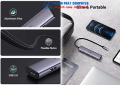 Hub USB Type-C ra 4 cổng USB 3.0 vỏ nhôm Ugreen 20841