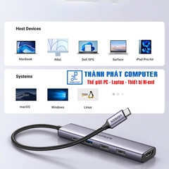Hub USB Type-C 5 in 1 HDMI 4K@30Hz Ugreen 15495