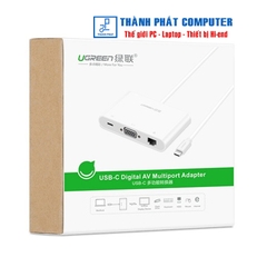 Hub Type-C sang VGA USB 2.0 Lan 100Mbps Ugreen 30439
