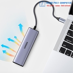 Hub Type-C to HDMI USB 3.0/ SD/TF/Lan Gigabit Ugreen 20954