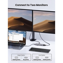 Hub Type-C 10 in 1 HDMI/VGA/USB/Lan 3.5mm/SD/TF/PD Ugreen 15601