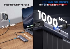 Hub Type-C 10 in 1 HDMI/VGA/USB/Lan 3.5mm/SD/TF/PD Ugreen 15601