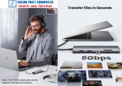 Hub Type-C 10 in 1 HDMI/VGA/USB/Lan 3.5mm/SD/TF/PD Ugreen 15601