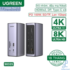 Hub 12 in 1 HDMI/DP/Gigabit Lan/USB/AUX/SD/TF/PD Ugreen 90325