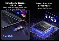 Cáp USB-A 3.0 to Lan 2.5 Gigabit Ugreen 25051