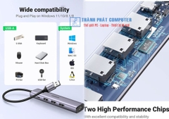 Hub 5 in 1 USB ra Lan 1000Mbps 3 Cổng USB 3.0 Ugreen 60554