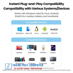 Cáp Type-C 3.1 to Lan 10/100Mbps vỏ nhôm bọc dù Ugreen 15633