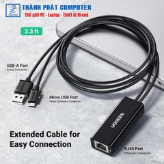 Cáp Micro USB to Lan 10/100Mbps cáp dài 1m Ugreen 30985