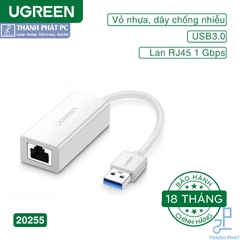 Cáp USB 3.0 to Lan 10/100/1000 Mbps Ugreen 20255