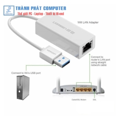 Cáp USB 3.0 to Lan 10/100/1000 Mbps Ugreen 20255