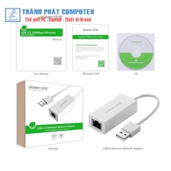 Cáp USB 3.0 to Lan 10/100/1000 Mbps Ugreen 20255